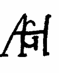 Indiscernible: monogram (Read as: AGH)