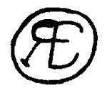 Indiscernible: monogram, symbol or oriental (Read as: RE, ORE)