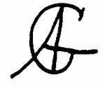 Indiscernible: monogram (Read as: GA, AG)