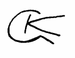 Indiscernible: monogram (Read as: GK)