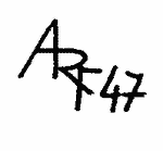 Indiscernible: monogram (Read as: ARF, ART)