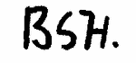 Indiscernible: monogram (Read as: BSH)