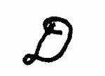 Indiscernible: monogram (Read as: D)