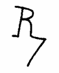Indiscernible: monogram (Read as: RZ, RT)