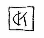 Indiscernible: monogram (Read as: CK)