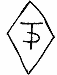 Indiscernible: monogram, symbol or oriental (Read as: TP, PT)