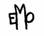 Indiscernible: monogram (Read as: EMO)