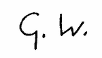 Indiscernible: monogram (Read as: GW, CW)