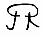 Indiscernible: monogram, symbol or oriental (Read as: FR, TR, FR)