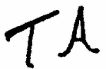 Indiscernible: monogram (Read as: TA)