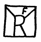 Indiscernible: monogram, symbol or oriental (Read as: RF, FR)