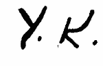 Indiscernible: monogram (Read as: YK)