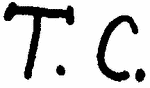 Indiscernible: monogram (Read as: TC)