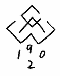 Indiscernible: monogram, symbol or oriental (Read as: GAW, CAW, CCA)