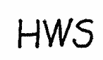Indiscernible: monogram (Read as: HWS)