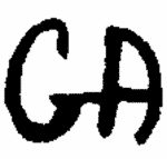 Indiscernible: monogram (Read as: GA)