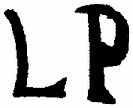 Indiscernible: monogram (Read as: LP)