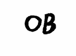 Indiscernible: monogram (Read as: OB)