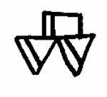 Indiscernible: monogram, symbol or oriental (Read as: DW, W)