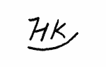 Indiscernible: monogram (Read as: HK)