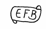 Indiscernible: monogram (Read as: EFB)