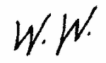 Indiscernible: monogram (Read as: WW)