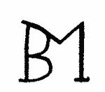 Indiscernible: monogram (Read as: BM, MB)