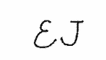 Indiscernible: monogram (Read as: EJ)