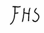 Indiscernible: monogram (Read as: FHS)