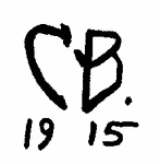 Indiscernible: monogram (Read as: CB, CJB)