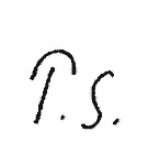 Indiscernible: monogram (Read as: PS, TS)