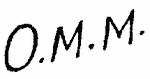 Indiscernible: monogram (Read as: OMM)