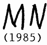 Indiscernible: monogram (Read as: MN)