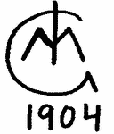 Indiscernible: monogram, symbol or oriental (Read as: MG, GM, IMG, MIG)