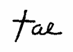 Indiscernible: monogram, alternative name or excluded surname (Read as: TAE, TOE, TAL)