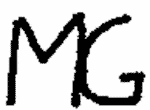 Indiscernible: monogram (Read as: MG)