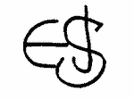 Indiscernible: monogram, symbol or oriental (Read as: EJS)