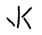 Indiscernible: monogram, illegible (Read as: JK, K)