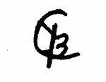 Indiscernible: monogram, symbol or oriental (Read as: CJB, CB, BC)