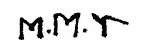 Indiscernible: monogram (Read as: MMR, MMY, MMT)