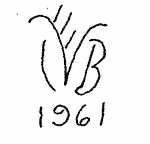Indiscernible: monogram, symbol or oriental (Read as: CVB, VB)