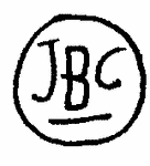 Indiscernible: monogram (Read as: JBC)