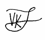 Indiscernible: monogram (Read as: VKJ)