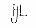 Indiscernible: monogram, symbol or oriental (Read as: HJL, JHL)