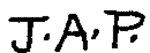 Indiscernible: monogram (Read as: JAP)