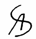 Indiscernible: monogram (Read as: AS, SA)