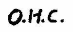 Indiscernible: monogram (Read as: OHC)