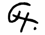 Indiscernible: monogram (Read as: CH, H, GH)