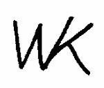 Indiscernible: monogram (Read as: WK)