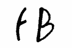 Indiscernible: monogram (Read as: EB, FB)